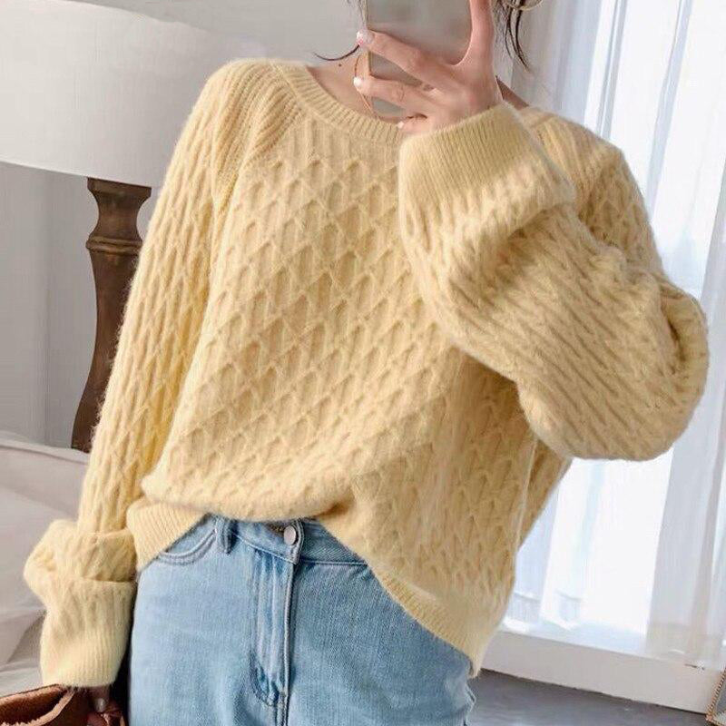 Argyle Plaid Knitting Pullovers